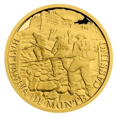 Zlatá mince Válečný rok 1944 - Bitva o Monte Cassino proof